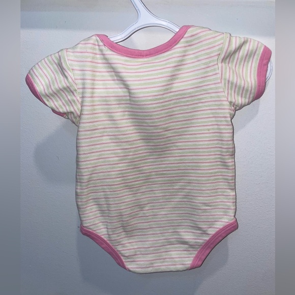 5/$15 Poopidoo Pink Striped Baby Onsie - Picture 3 of 3